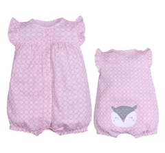 Romper xuất xịn cho bé gái từ sơ sinh đến 18 tháng cotton mỏng mát cho mùa hè