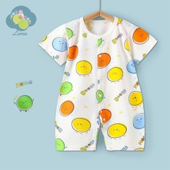 Body đùi hè cúc giữa vải thông hơi thoáng mát cho bé sơ sinh