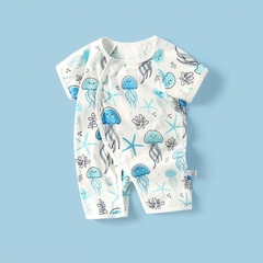 Bộ Body Đùi Cúc Giữa Vạt Chéo Mỏng Mát Cho Bé Sơ Sinh Mùa Hè  𝟐𝟗𝐁𝐃D𝐔