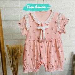 Bộ Đồ Liên Thân Body Đùi Hè Mỏng Mát Phong Cách Tiểu Thư Cho Bé Gái