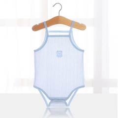 Bộ Bodysuit Yếm Hở Lưng Chất Thông Hơi Mỏng Mát Mùa Hè Cho Bé Trai Bé Gái Lamia 12BDS
