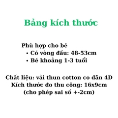 Băng đô turban con ong kẻ sọc đen trắng cho bé trai bé gái sơ sinh 𝐓𝐁𝟓