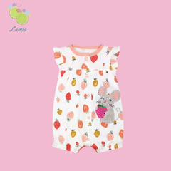 Romper xuất xịn cho bé gái từ sơ sinh đến 18 tháng cotton mỏng mát cho mùa hè