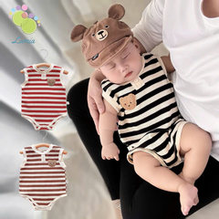 Bodysuit Sát Nách Họa Tiết Gấu Kẻ Cho Bé Sơ Sinh Mặc Mùa Hè Hàng Quảng Châu Cao Cấp 𝟑𝟏𝐁𝐃𝐒