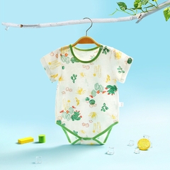 Bodysuits Cộc Tay Mùa Hè Cotton Thoáng Mát Mùa Hè Cho Bé Trai, Bé Gái 01BDS