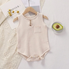 Bodysuit Đũi 3 Cúc Mỏng Mát Mùa Hè Cho Bé