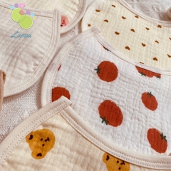 Yếm Xô Sơ Sinh Set 5 Chiếc Yếm Dãi Nhiều Họa Tiết Đáng Yêu Cho Bé 𝐘𝐗𝟒𝐋