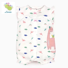Romper xuất xịn cho bé gái từ sơ sinh đến 18 tháng cotton mỏng mát cho mùa hè