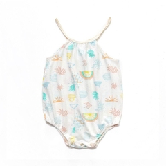 Bộ áo liền quần - Body Chíp/ Body suit hai dây Organic 100% Cotton Hữu Cơ Tự Nhiên An Toàn Cho Bé