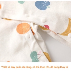 Bộ Body Thu Đông Dài Tay Cotton Mềm Mại Cho Bé 0-2 Tuổi 08BDD