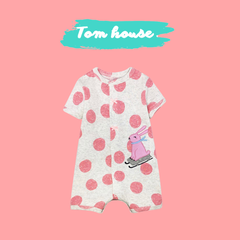 Romper xuất xịn cho bé gái từ sơ sinh đến 18 tháng cotton mỏng mát cho mùa hè