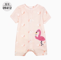 Romper xuất xịn cho bé gái từ sơ sinh đến 18 tháng cotton mỏng mát cho mùa hè