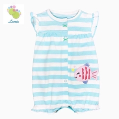 Romper xuất xịn cho bé gái từ sơ sinh đến 18 tháng cotton mỏng mát cho mùa hè