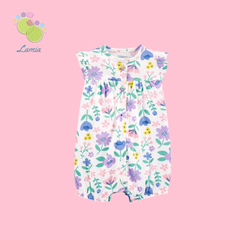 Romper xuất xịn cho bé gái từ sơ sinh đến 18 tháng cotton mỏng mát cho mùa hè