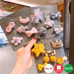 SET 5 KẸP TÓC BÉ GÁI ĐÁNG YÊU DỄ THƯƠNG PHONG CÁCH HÀN QUỐC