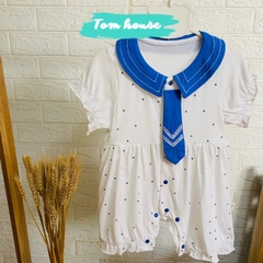 Bộ Đồ Liên Thân Body Đùi Hè Mỏng Mát Phong Cách Tiểu Thư Cho Bé Gái