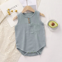 Bodysuit Đũi 3 Cúc Mỏng Mát Mùa Hè Cho Bé