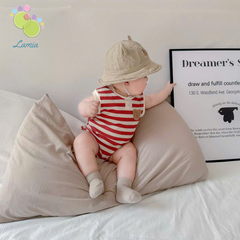 Bodysuit Sát Nách Họa Tiết Gấu Kẻ Cho Bé Sơ Sinh Mặc Mùa Hè Hàng Quảng Châu Cao Cấp 𝟑𝟏𝐁𝐃𝐒