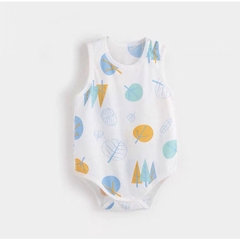 Bộ Bodysuit sát nách vải thông hơi thoáng mát mùa hè, họa tiết dễ thương cho bé trai, bé gái 𝟎𝟐𝐁𝐃𝐒
