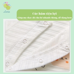 Bộ Đồ Hè Cộc Tay Cúc Giữa Cho Bé Trai Bé Gái Sơ Sinh 03BH