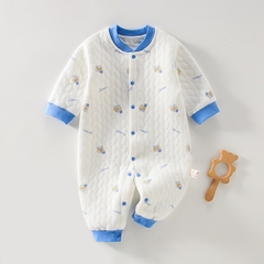 Bộ áo liền thân nỉ bông ấm áp body thu đông cho bé trai bé gái sơ sinh 𝟑𝟎𝐁𝐃𝐃