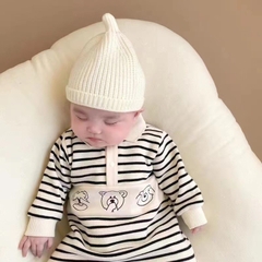 Body dài tay thu đông họa tiết gấu kẻ cho bé sơ sinh 𝟑𝟏𝐁𝐃𝐃