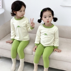 Bộ đồ dài tay cho bé trai bé gái mặc thu đông chất cotton nỉ co dãn ấm áp hàng Quảng Châu cao cấp 𝟎𝟖𝐁𝐃𝐓