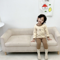 Bộ đồ dài tay cho bé trai bé gái mặc thu đông chất cotton nỉ co dãn ấm áp hàng Quảng Châu cao cấp 𝟎𝟖𝐁𝐃𝐓