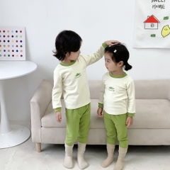 Bộ đồ dài tay cho bé trai bé gái mặc thu đông chất cotton nỉ co dãn ấm áp hàng Quảng Châu cao cấp 𝟎𝟖𝐁𝐃𝐓