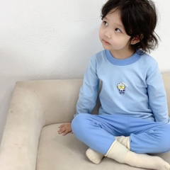 Bộ đồ dài tay cho bé trai bé gái mặc thu đông chất cotton nỉ co dãn ấm áp hàng Quảng Châu cao cấp 𝟎𝟖𝐁𝐃𝐓