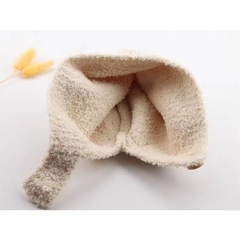 Mũ len lông cừu 2 cục bông giữa ấm mùa đông cho bé trai bé gái sơ sinh 𝐌𝟒