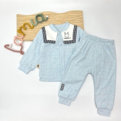 Bộ dài tay thu đông cotton 2 lớp dày dặn cho bé trai bé gái sơ sinh hàng Quảng châu cao cấp 𝟎𝟕𝐁𝐃𝐓