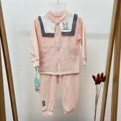 Bộ dài tay thu đông cotton 2 lớp dày dặn cho bé trai bé gái sơ sinh hàng Quảng châu cao cấp 𝟎𝟕𝐁𝐃𝐓