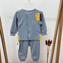 Bộ dài tay thu đông cotton 2 lớp dày dặn cho bé trai bé gái sơ sinh hàng Quảng châu cao cấp 𝟎𝟕𝐁𝐃𝐓