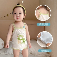 Bộ Bodysuit 2 dây cho bé gái mùa hè mỏng mát họa tiết đáng yêu 𝟎𝟑𝐁𝐃𝐒𝟐𝐃