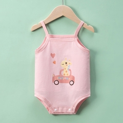 Bộ Bodysuit 2 dây cho bé gái mùa hè mỏng mát họa tiết đáng yêu 𝟎𝟑𝐁𝐃𝐒𝟐𝐃