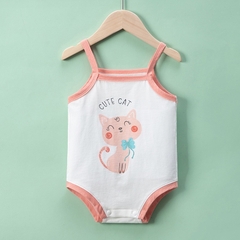Bộ Bodysuit 2 dây cho bé gái mùa hè mỏng mát họa tiết đáng yêu 𝟎𝟑𝐁𝐃𝐒𝟐𝐃