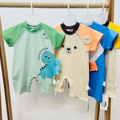 Bộ Áo Liền Quần Tay Ngắn Chất Liệu Cotton Thời Trang Mùa Hè Cho Bé Sơ Sinh 𝟏𝟕𝐁𝐃𝐃𝐔
