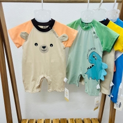Bộ Áo Liền Quần Tay Ngắn Chất Liệu Cotton Thời Trang Mùa Hè Cho Bé Sơ Sinh 𝟏𝟕𝐁𝐃𝐃𝐔