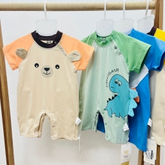 Bộ Áo Liền Quần Tay Ngắn Chất Liệu Cotton Thời Trang Mùa Hè Cho Bé Sơ Sinh 𝟏𝟕𝐁𝐃𝐃𝐔