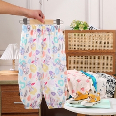 Quần Chống Muỗi Cho Bé Gái Chất Cotton Thông Hơi Mỏng Nhẹ Mặc 4 Mùa 04QD