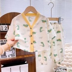 Bộ lửng dài tay cổ chữ V 𝟏𝟎𝐁𝐃𝐓