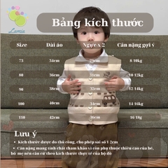 Áo gile len cúc giữa họa tiết ô tô đáng yêu cho bé yêu
