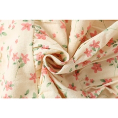 Set váy babydoll hoa nhí kèm áo len hồng đính hoa hàng Quảng Châu cao cấp cho bé gái 𝐒𝐀𝐕𝐋𝟏