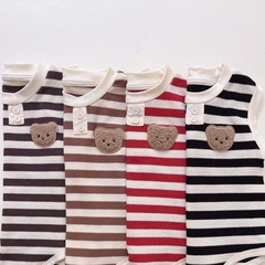 Bodysuit Sát Nách Họa Tiết Gấu Kẻ Cho Bé Sơ Sinh Mặc Mùa Hè Hàng Quảng Châu Cao Cấp 𝟑𝟏𝐁𝐃𝐒