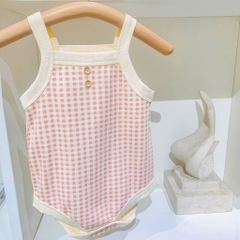 Bodysuit 2 dây chất cotton mỏng mát thấm hút mồ hôi cho bé sơ sinh mặc mùa hè 𝟏𝟐𝐁𝐃𝐒𝟐𝐃
