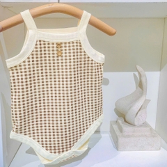 Bodysuit 2 dây chất cotton mỏng mát thấm hút mồ hôi cho bé sơ sinh mặc mùa hè 𝟏𝟐𝐁𝐃𝐒𝟐𝐃
