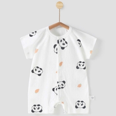 Body đùi cộc tay cúc giữa vải cotton thông hơi mềm mại thấm hút mồ hôi cho bé sơ sinh mặc mùa hè 𝟐𝟖𝐁𝐃𝐃𝐔