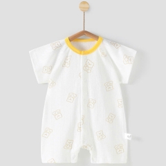 Body đùi cộc tay cúc giữa vải cotton thông hơi mềm mại thấm hút mồ hôi cho bé sơ sinh mặc mùa hè 𝟐𝟖𝐁𝐃𝐃𝐔