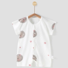 Body đùi cộc tay cúc giữa vải cotton thông hơi mềm mại thấm hút mồ hôi cho bé sơ sinh mặc mùa hè 𝟐𝟖𝐁𝐃𝐃𝐔